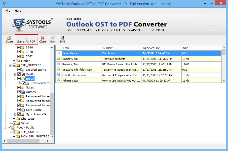 OST to PDF Converter 4