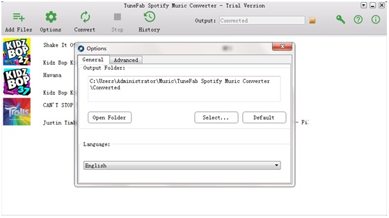Select Output Folder