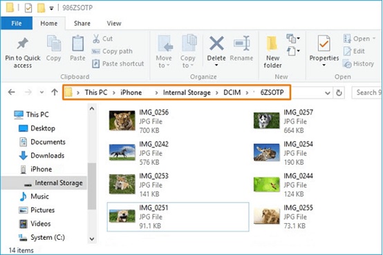 Backup iPhone Photos to PC via Windows Explorer