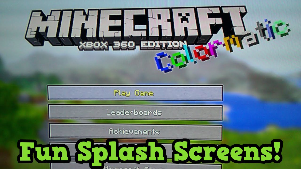 Minecraft Splash Screen Text