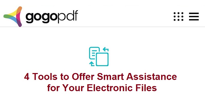 Electronic Files with GogoPDF Web-Based File Tools