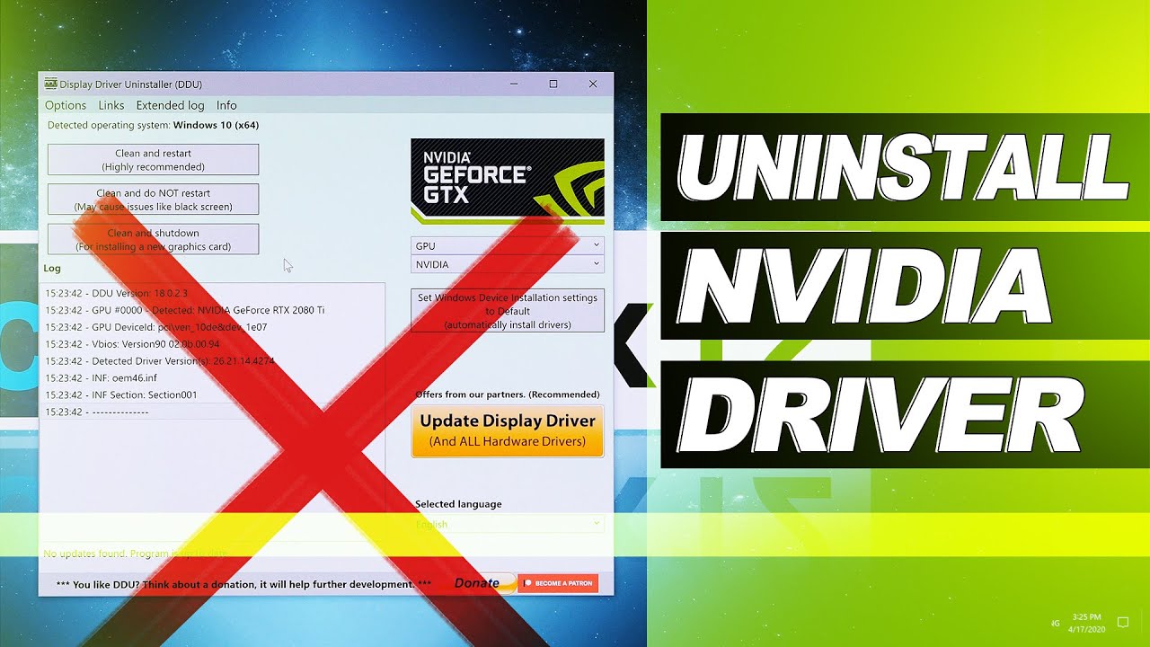 Uninstall NVIDIA Drivers