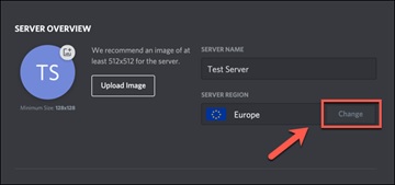 Discord Navigate to the Server Overview window