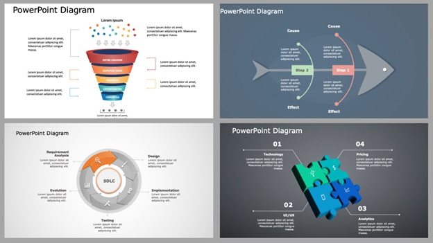 PowerPoint-Unique PowerPoint Diagrams and Layouts