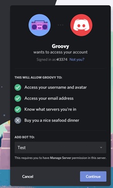 Adding Groovy to Discord