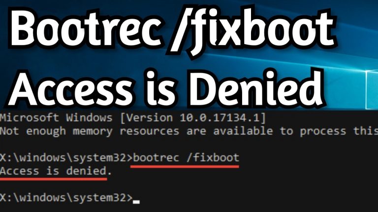 bootrec fixboot access denied reddit