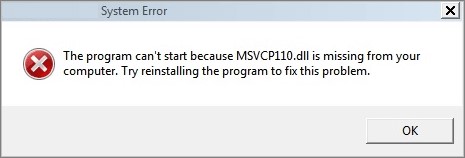 Msvcp110.dll error