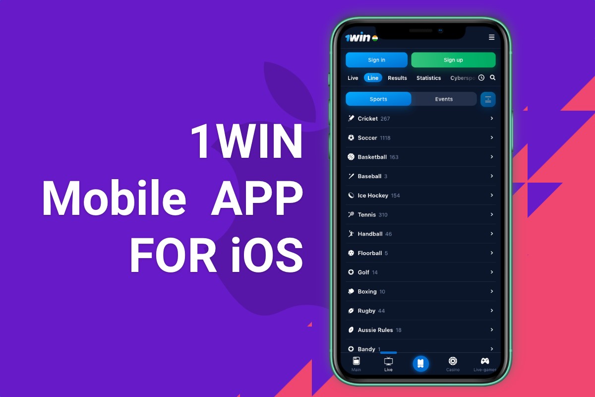 1win mobile app on IOS
