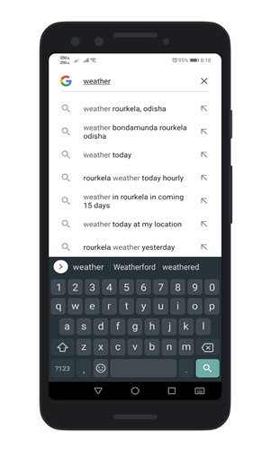 Steps 1 to install weather app in Android