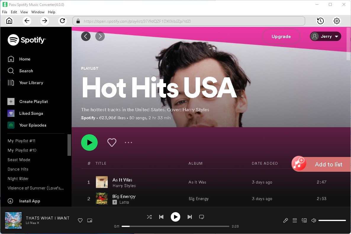download from the built-in Spotify web player