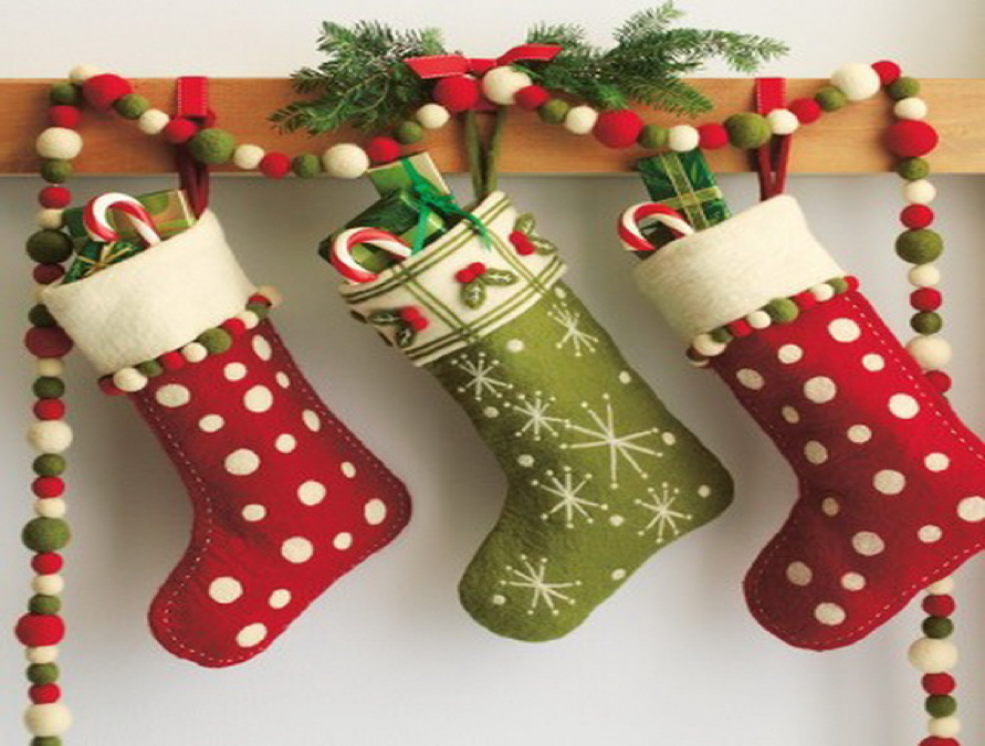 Colorful Handmade Christmas Stockings