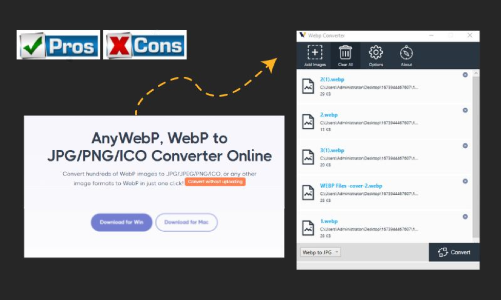 AnyWebP for PC- Pros and Cons