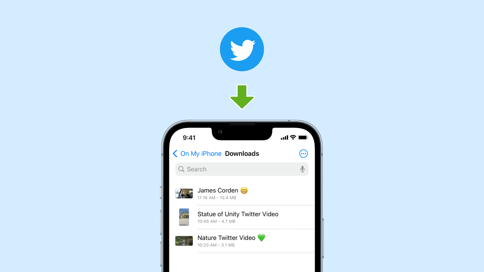 download Twitter videos on iOS
