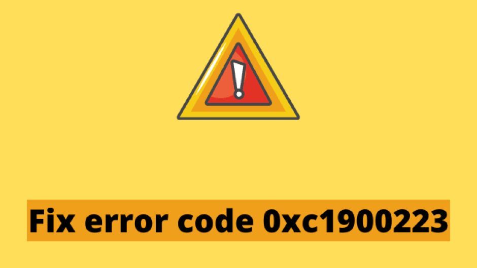 Cause of Error 0xc1900223