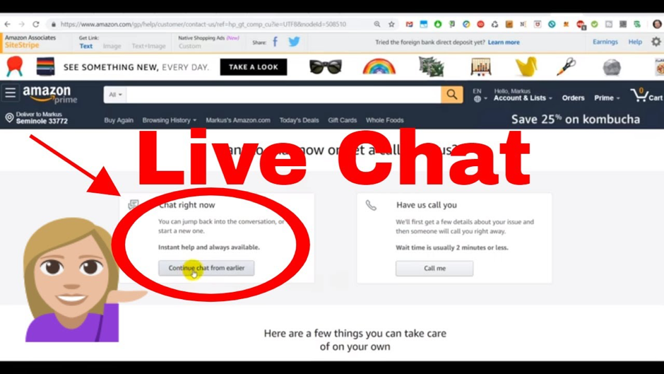 Contact Amazon through Chat
