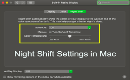 How to use the scheduled Night Shift, properly?