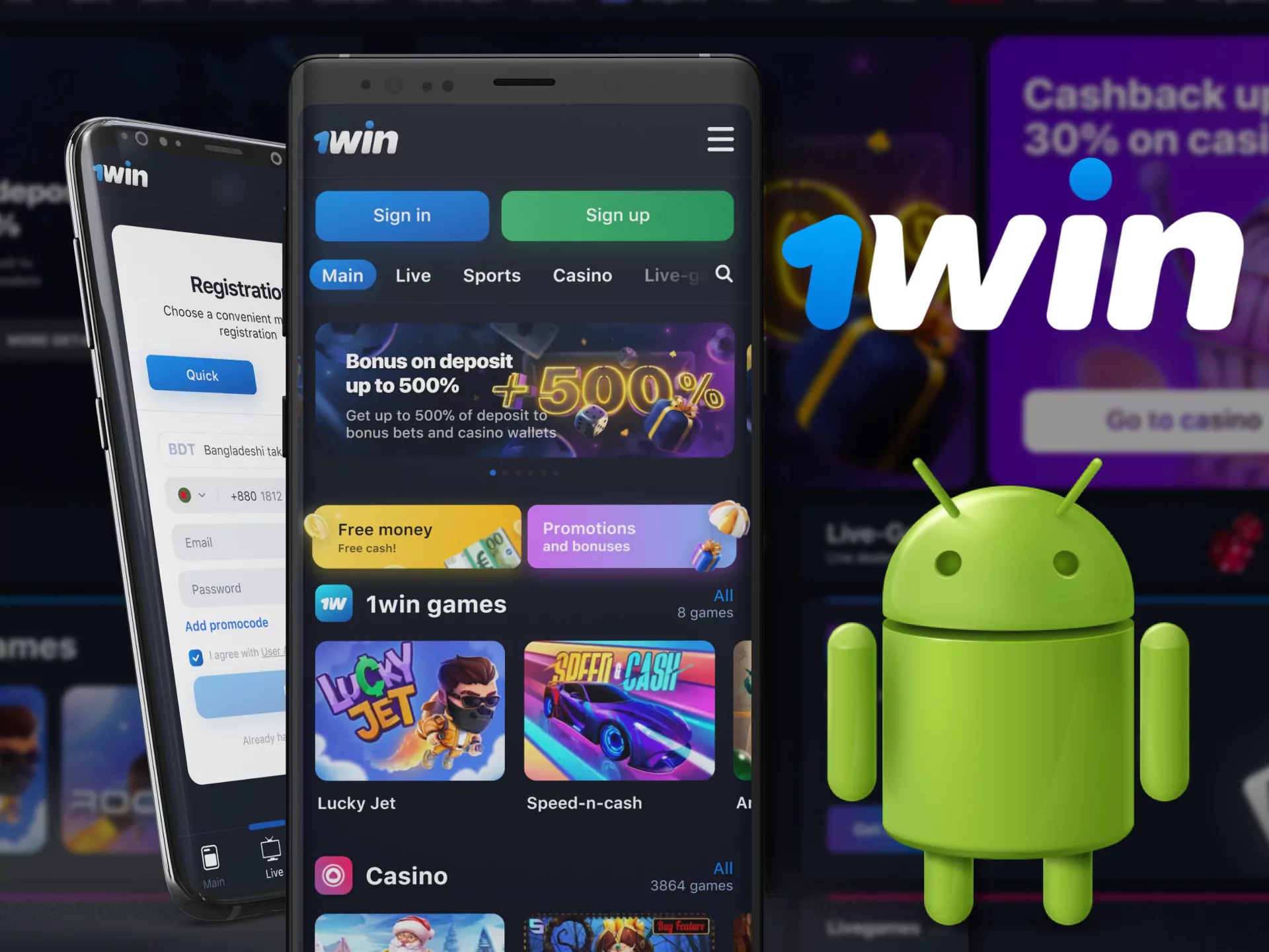 1win App to Your Home Screen on Android