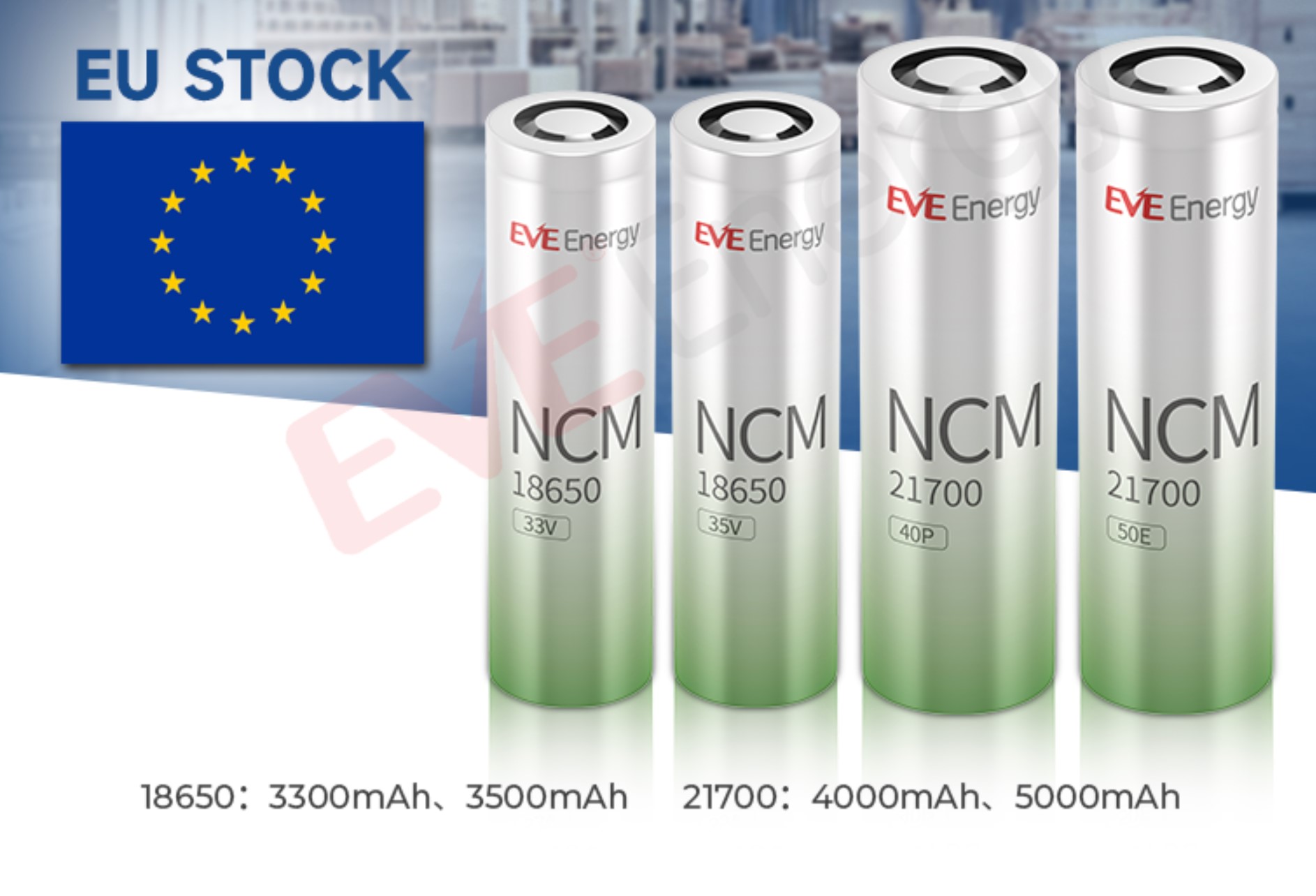 EVE's 18650 Lithium-Ion Battery Cells