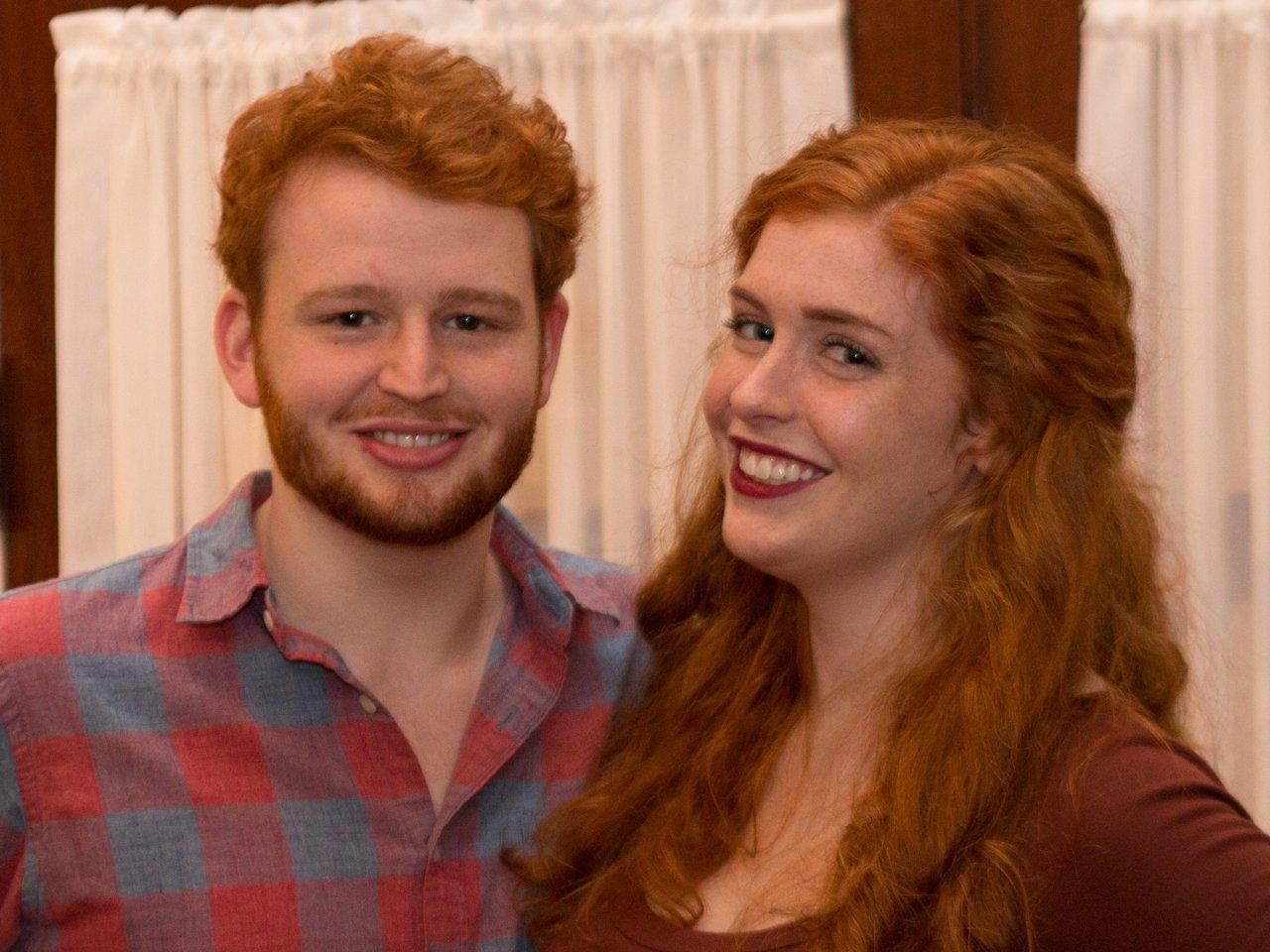 Natural copper-red hair